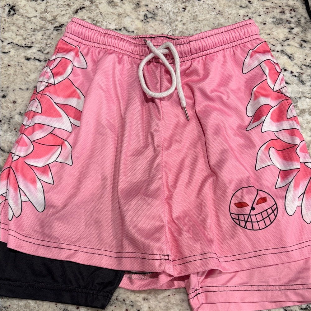 Pink Graphic Shorts